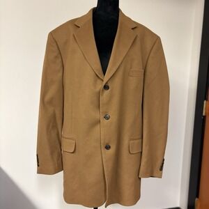 Etienne Aigner Men's Camel Wool Cashmere Blend Blazer Jacket Size 48